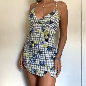 Urban Outfitters Blueberry Plaid Mini Dress
